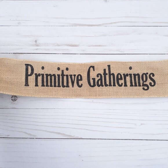 Wired Burlap Ribbon Primitive Gatherings 3 in x 120 in R5 - Picture 2 of 2